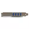 Adaptador de placa controladora StarTech.com PCI Express PCIe SuperSpeed USB 3.0 de 4 portas com UASP – Alimentação SATA