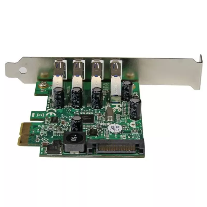 Adaptador de placa controladora StarTech.com PCI Express PCIe SuperSpeed USB 3.0 de 4 portas com UASP – Alimentação SATA
