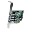 Adaptador de placa controladora StarTech.com PCI Express PCIe SuperSpeed USB 3.0 de 4 portas com UASP – Alimentação SATA