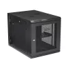 Armário de rede StarTech.com 4 postes 12U para montagem na parede com prateleira 1U, rack de servidor de 19 polegadas dobrável para montagem na parede para dados / AV / eletrónica / equipamento informático, caixa de rack ventilada flexível