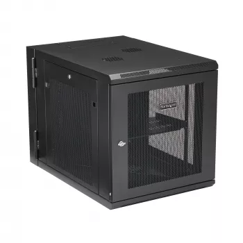 Armário de rede StarTech.com 4 postes 12U para montagem na parede com prateleira 1U, rack de servidor de 19 polegadas dobrável para montagem na parede para dados / AV / eletrónica / equipamento informático, caixa de rack ventilada flexível
