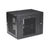 Armário de rede StarTech.com 4 postes 12U para montagem na parede com prateleira 1U, rack de servidor de 19 polegadas dobrável para montagem na parede para dados / AV / eletrónica / equipamento informático, caixa de rack ventilada flexível
