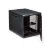 Armário de rede StarTech.com 4 postes 12U para montagem na parede com prateleira 1U, rack de servidor de 19 polegadas dobrável para montagem na parede para dados / AV / eletrónica / equipamento informático, caixa de rack ventilada flexível