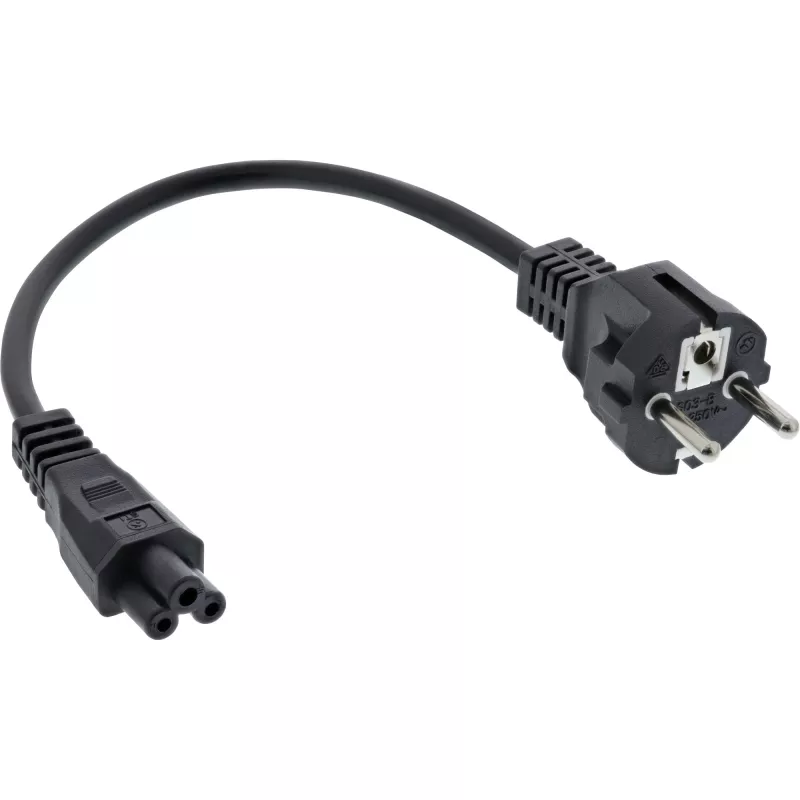 Cabo de alimentação InLine tipo F alemão / ficha de notebook 