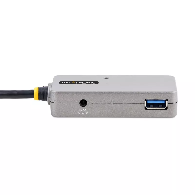 Hub extensor USB StarTech.com, cabo de extensão USB 3.0 de 10m com hub USB-A de 4 portas, cabo repetidor USB ativo/alimentado por bus, fonte de alimentação de 20W opcional incluída, proteção ESD