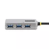 Hub extensor USB StarTech.com, cabo de extensão USB 3.0 de 10m com hub USB-A de 4 portas, cabo repetidor USB ativo/alimentado por bus, fonte de alimentação de 20W opcional incluída, proteção ESD