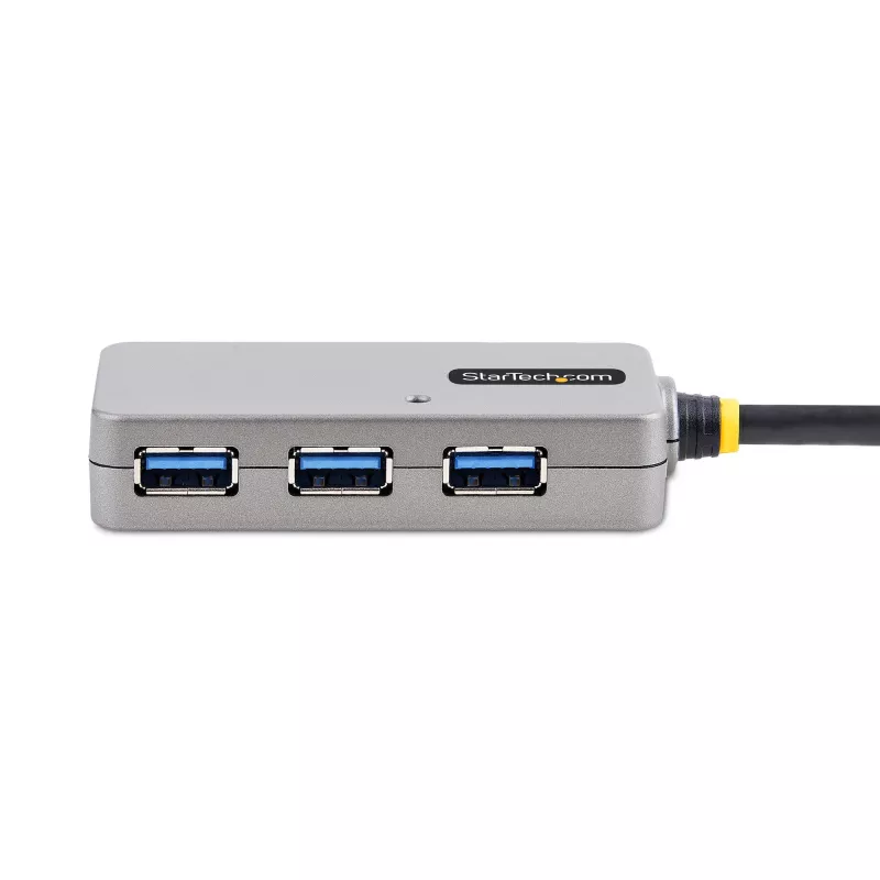 Hub extensor USB StarTech.com, cabo de extensão USB 3.0 de 10m com hub USB-A de 4 portas, cabo repetidor USB ativo/alimentado por bus, fonte de alimentação de 20W opcional incluída, proteção ESD