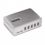 Hub USB-C de 7 portas StarTech.com - 5x USB-A + 2x USB-C - Self-Powered com fonte de alimentação de 65W - USB 3.1 10Gbps - Hub USB para desktop/portátil com cabo de bloqueio certificado USB-IF de 3ft - Hub USB C