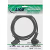 Cabo de alimentação InLine, CEE 7/7 angular / IEC C13 de 3 pinos angular à esquerda, preto, 0,5 m