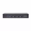Switch KM de 4 portas StarTech.com com comutação por rato, switch USB para teclado/rato, áudio de 3,5mm/USB, partilha de periféricos para 4 computadores, compatível com TAA