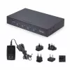 Switch KM de 4 portas StarTech.com com comutação por rato, switch USB para teclado/rato, áudio de 3,5mm/USB, partilha de periféricos para 4 computadores, compatível com TAA