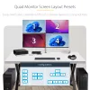 Switch KM de 4 portas StarTech.com com comutação por rato, switch USB para teclado/rato, áudio de 3,5mm/USB, partilha de periféricos para 4 computadores, compatível com TAA