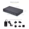 Switch KM de 4 portas StarTech.com com comutação por rato, switch USB para teclado/rato, áudio de 3,5mm/USB, partilha de periféricos para 4 computadores, compatível com TAA
