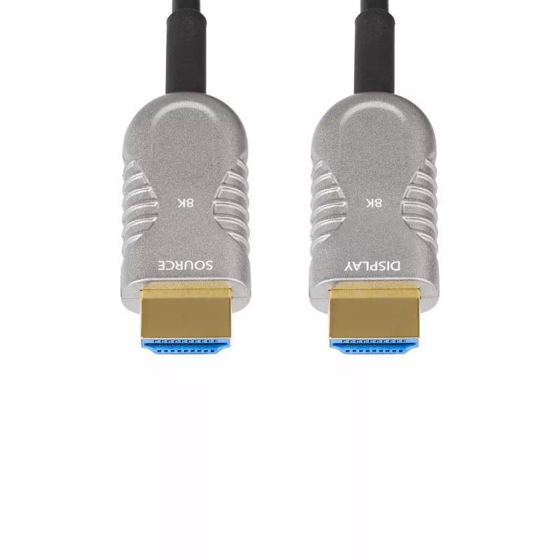 Cabo HDMI 2.1 Hybrid Active Optical (AOC) StarTech.com 15,2 m (50 ft), CMP, Plenum-Rated, cabo de fibra ótica HDMI 2.1/2.0 Ultra High Speed 8K, 48 Gbit/s, 8K 60 Hz/4K 120 Hz, HDR10+/FRL/TMDS/eARC