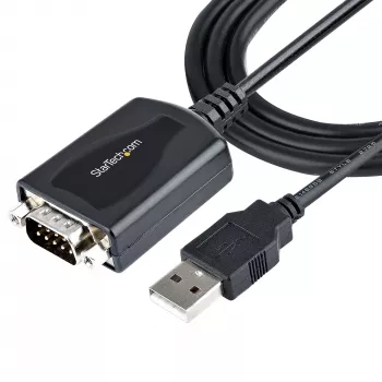Cabo USB para série StarTech.com 1m com preservação de porta COM, ficha DB9 RS232 para conversor USB, adaptador USB para série para PLC/impressora/scanner, chipset Prolific, Windows/Mac