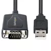 Cabo USB para série StarTech.com 1m com preservação de porta COM, ficha DB9 RS232 para conversor USB, adaptador USB para série para PLC/impressora/scanner, chipset Prolific, Windows/Mac
