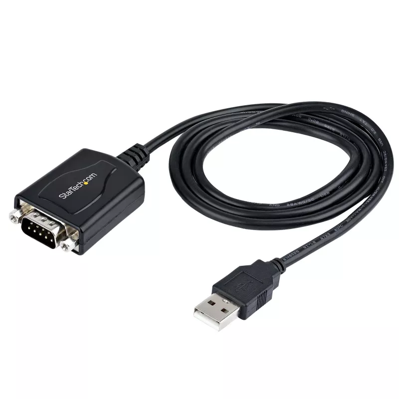 Cabo USB para série StarTech.com 1m com preservação de porta COM, ficha DB9 RS232 para conversor USB, adaptador USB para série para PLC/impressora/scanner, chipset Prolific, Windows/Mac