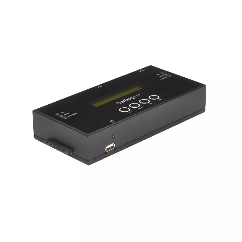 StarTech.com SATSASDUPE11 duplicador e apagador autónomo 1:1 de discos rígidos SATA e SAS de 2,5/3,5″