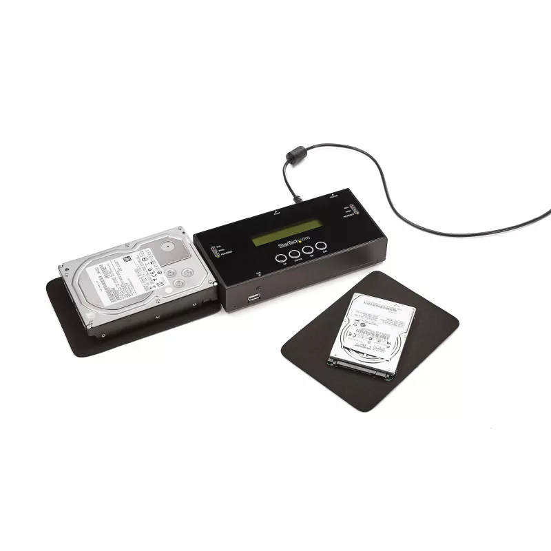 StarTech.com SATSASDUPE11 duplicador e apagador autónomo 1:1 de discos rígidos SATA e SAS de 2,5/3,5″