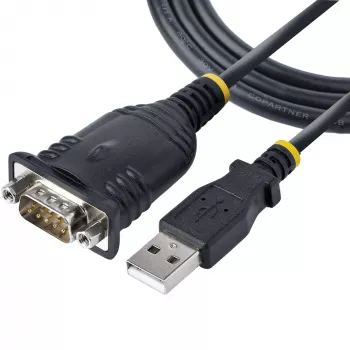 Cabo USB para série StarTech.com 1m, ficha DB9 RS232 para conversor USB, CI Prolific, adaptador USB para série para PLC/impressora/scanner/switch, adaptador USB para porta COM, Windows/Mac