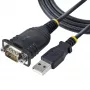 Cabo USB para série StarTech.com 1m, ficha DB9 RS232 para conversor USB, CI Prolific, adaptador USB para série para PLC/impressora/scanner/switch, adaptador USB para porta COM, Windows/Mac