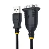 Cabo USB para série StarTech.com 1m, ficha DB9 RS232 para conversor USB, CI Prolific, adaptador USB para série para PLC/impressora/scanner/switch, adaptador USB para porta COM, Windows/Mac