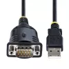 Cabo USB para série StarTech.com 1m, ficha DB9 RS232 para conversor USB, CI Prolific, adaptador USB para série para PLC/impressora/scanner/switch, adaptador USB para porta COM, Windows/Mac
