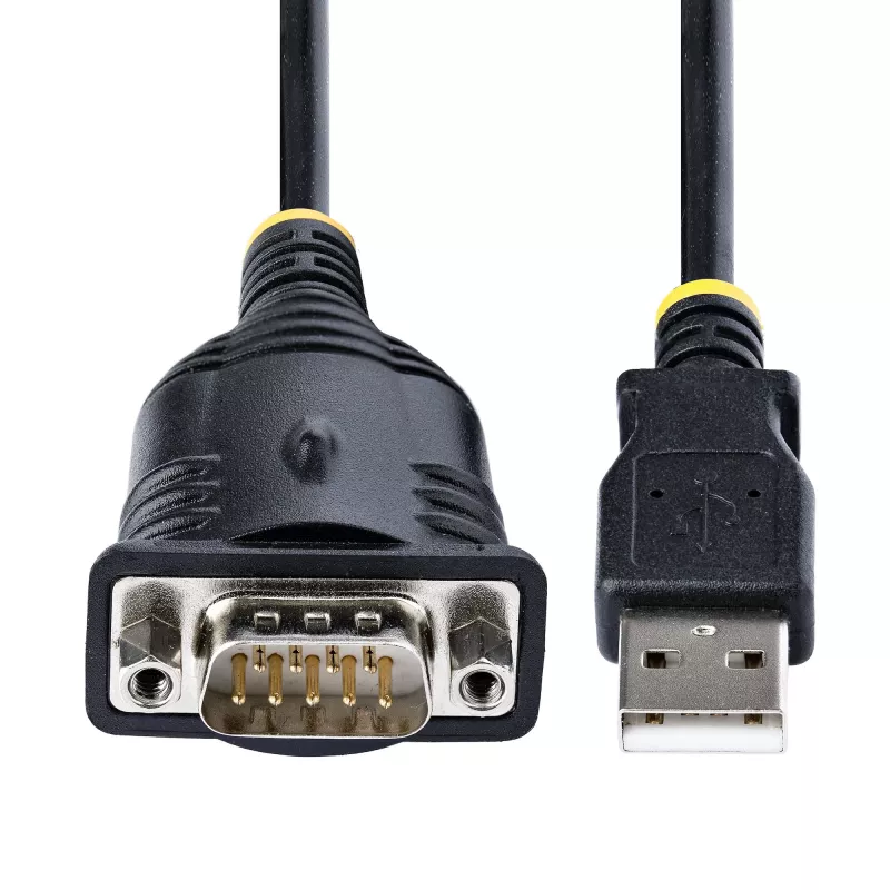 Cabo USB para série StarTech.com 1m, ficha DB9 RS232 para conversor USB, CI Prolific, adaptador USB para série para PLC/impressora/scanner/switch, adaptador USB para porta COM, Windows/Mac
