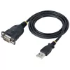 Cabo USB para série StarTech.com 1m, ficha DB9 RS232 para conversor USB, CI Prolific, adaptador USB para série para PLC/impressora/scanner/switch, adaptador USB para porta COM, Windows/Mac