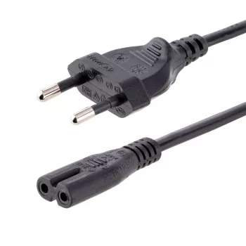 Cabo de alimentação para portátil StarTech.com 1m (3ft), ficha EU para C7, 2,5A 250V, 18AWG, cabo de substituição para portátil, cabo de alimentação para impressora, cabo de carregamento para portátil, cabo de fonte de alimentação para portátil – listado UL