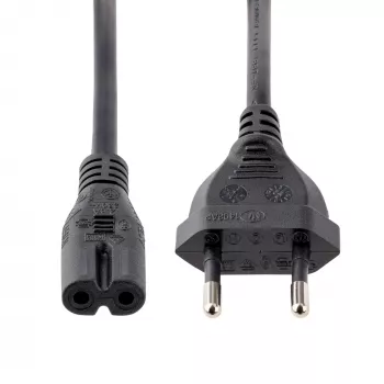 Cabo de alimentação para portátil StarTech.com 1m (3ft), ficha EU para C7, 2,5A 250V, 18AWG, cabo de substituição para portátil, cabo de alimentação para impressora, cabo de carregamento para portátil, cabo de fonte de alimentação para portátil – listado UL