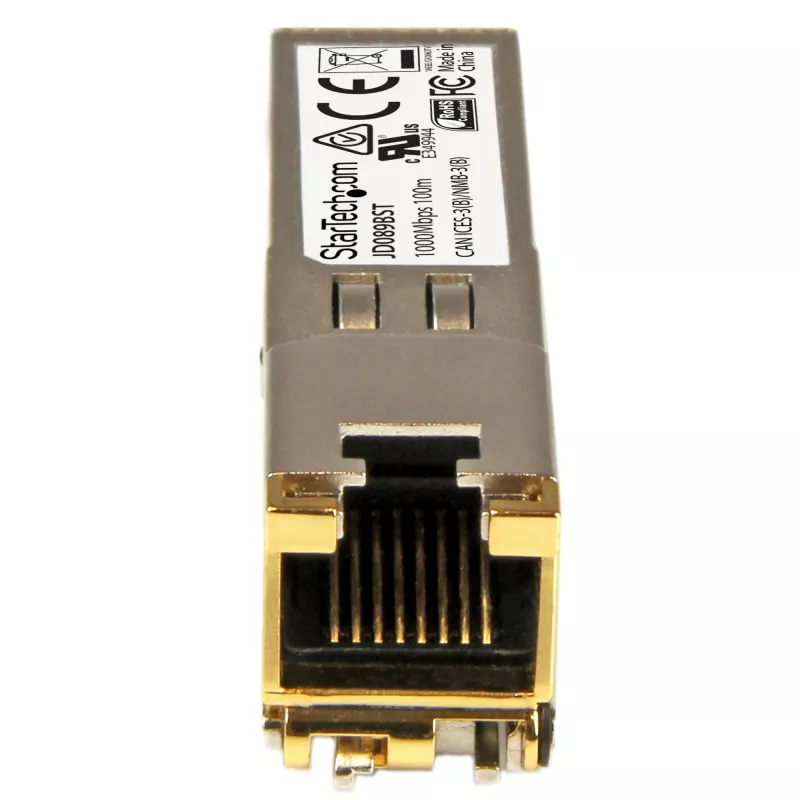 StarTech.com JD089BST módulo transcetor SFP compatível com HP JD089B, 10/100/1000BASE-TX, 1000BASE-T, RJ45 em cobre, Gigabit Ethernet, 100 m