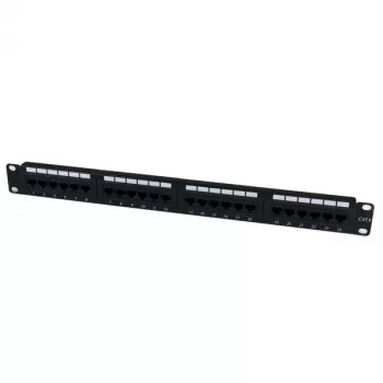 Painel de ligação Cat 6 110 StarTech.com 24 portas 1U para rack, RJ-45, montagem em rack, 1U, preto, RoHS, CE, ETl, UL