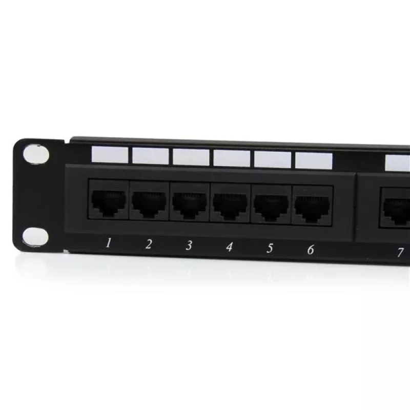 Painel de ligação Cat 6 110 StarTech.com 24 portas 1U para rack, RJ-45, montagem em rack, 1U, preto, RoHS, CE, ETl, UL