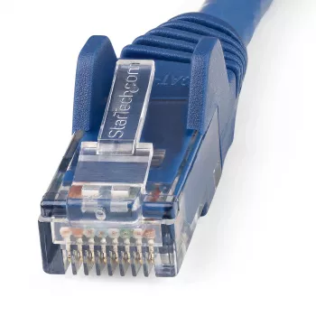 Cabo Ethernet CAT6 StarTech.com 15m – LSZH (Low Smoke Zero Halogen) – 10 Gigabit 250 MHz 100 W PoE RJ45 10GbE UTP cabo de rede patch, proteção do encaixe com alívio de tensão – azul, CAT 6, verificado ETL, 24AWG