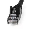 Cabo Ethernet CAT6 StarTech.com 15m – LSZH (Low Smoke Zero Halogen) – 10 Gigabit 250MHz 100W PoE RJ45 10GbE UTP cabo de rede patch proteção do encaixe com alívio de tensão – preto, CAT 6, verificado ETL, 24AWG