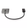 StarTech.com Hub MST DisplayPort de 2 portas, Dual 4K 60Hz, adaptador DP para 2x monitor DisplayPort, adaptador de vídeo multi-monitor DP 1.4, cabo integrado de 30 cm, alimentado por USB, apenas Windows