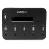 StarTech.com duplicador e apagador de pen USB autónomo 1-para-5, copiador multi-unidade flash USB, cópia de sistema e ficheiros e de unidade completa a 1,5 GB/min, apagamento único e de 3 passagens, visor LCD – TAA
