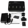 StarTech.com duplicador e apagador de pen USB autónomo 1-para-5, copiador multi-unidade flash USB, cópia de sistema e ficheiros e de unidade completa a 1,5 GB/min, apagamento único e de 3 passagens, visor LCD – TAA