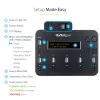 StarTech.com duplicador e apagador de pen USB autónomo 1-para-5, copiador multi-unidade flash USB, cópia de sistema e ficheiros e de unidade completa a 1,5 GB/min, apagamento único e de 3 passagens, visor LCD – TAA