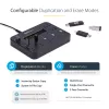 StarTech.com duplicador e apagador de pen USB autónomo 1-para-5, copiador multi-unidade flash USB, cópia de sistema e ficheiros e de unidade completa a 1,5 GB/min, apagamento único e de 3 passagens, visor LCD – TAA