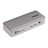 Estação de acoplamento KVM USB-C para dois portáteis StarTech.com, dock DisplayPort dual-monitor 4K 60Hz, hub USB de 5 portas, GbE, Power Delivery 90W/45W para dois portáteis, Windows/Mac, dock KVM de 2 anfitriões - TAA
