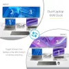 Estação de acoplamento KVM USB-C para dois portáteis StarTech.com, dock DisplayPort dual-monitor 4K 60Hz, hub USB de 5 portas, GbE, Power Delivery 90W/45W para dois portáteis, Windows/Mac, dock KVM de 2 anfitriões - TAA