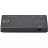 Switch KVM híbrido USB-A + HDMI e USB-C de 2 portas StarTech.com - Monitor HDMI 4K 60Hz único - Switch KVM HDMI compacto para desktop e/ou portátil - Alimentado por barramento USB - Compatível com Thunderbolt 3