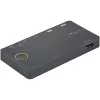 Switch KVM híbrido USB-A + HDMI e USB-C de 2 portas StarTech.com - Monitor HDMI 4K 60Hz único - Switch KVM HDMI compacto para desktop e/ou portátil - Alimentado por barramento USB - Compatível com Thunderbolt 3