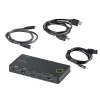 Switch KVM híbrido USB-A + HDMI e USB-C de 2 portas StarTech.com - Monitor HDMI 4K 60Hz único - Switch KVM HDMI compacto para desktop e/ou portátil - Alimentado por barramento USB - Compatível com Thunderbolt 3