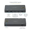Switch KVM híbrido USB-A + HDMI e USB-C de 2 portas StarTech.com - Monitor HDMI 4K 60Hz único - Switch KVM HDMI compacto para desktop e/ou portátil - Alimentado por barramento USB - Compatível com Thunderbolt 3