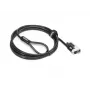 Cabo de segurança Lenovo 4XE1F30277 preto 1,8 m fecho de combinação