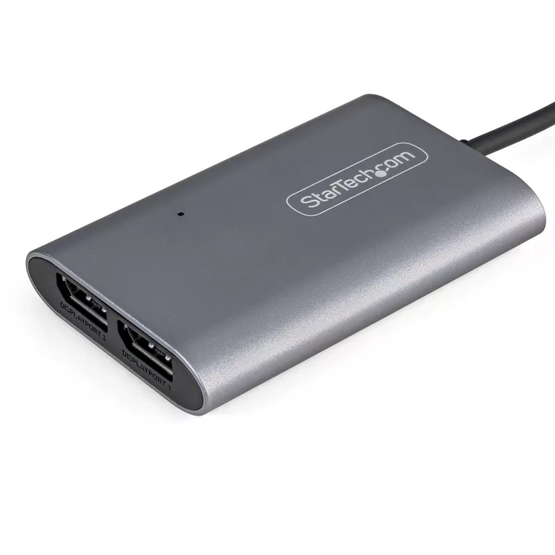 Adaptador Thunderbolt para DisplayPort duplo StarTech.com DP 1.4, Dual 4K 60Hz ou Single 8K/5K conversor Thunderbolt para DP, adaptador de vídeo para 2x monitor DisplayPort - Mac e Windows