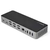 Dock USB-C e USB-A StarTech.com - Estação de acoplamento universal híbrida para portátil com três monitores DisplayPort e HDMI 4K 60Hz - Power Delivery 85W, hub USB 6x, GbE, áudio - USB 3.1 Gen 2 10Gbps - TAA